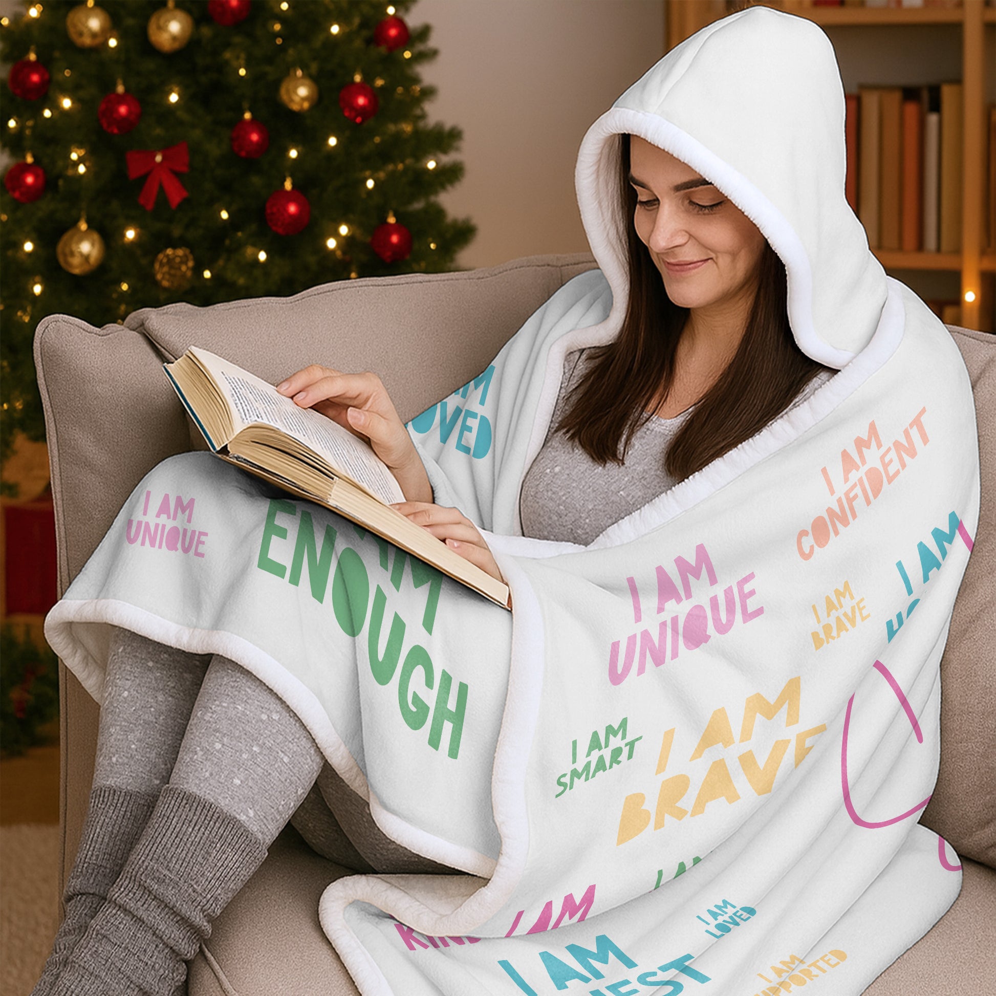 I Am Unique, I Am Brave, Positive Affirmations Blanket