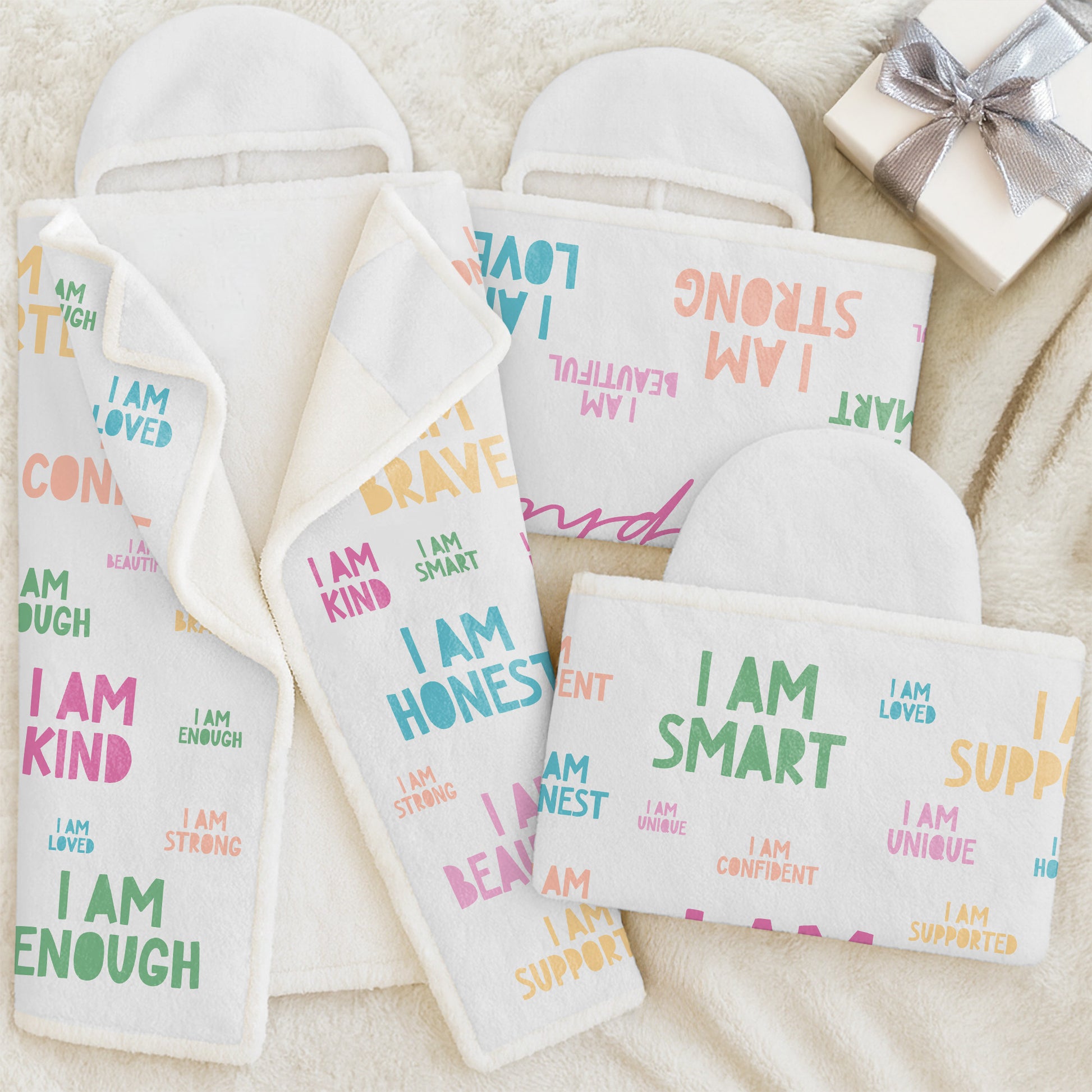 I Am Unique, I Am Brave, Positive Affirmations Blanket