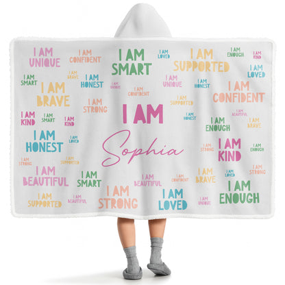 I Am Unique, I Am Brave, Positive Affirmations Blanket