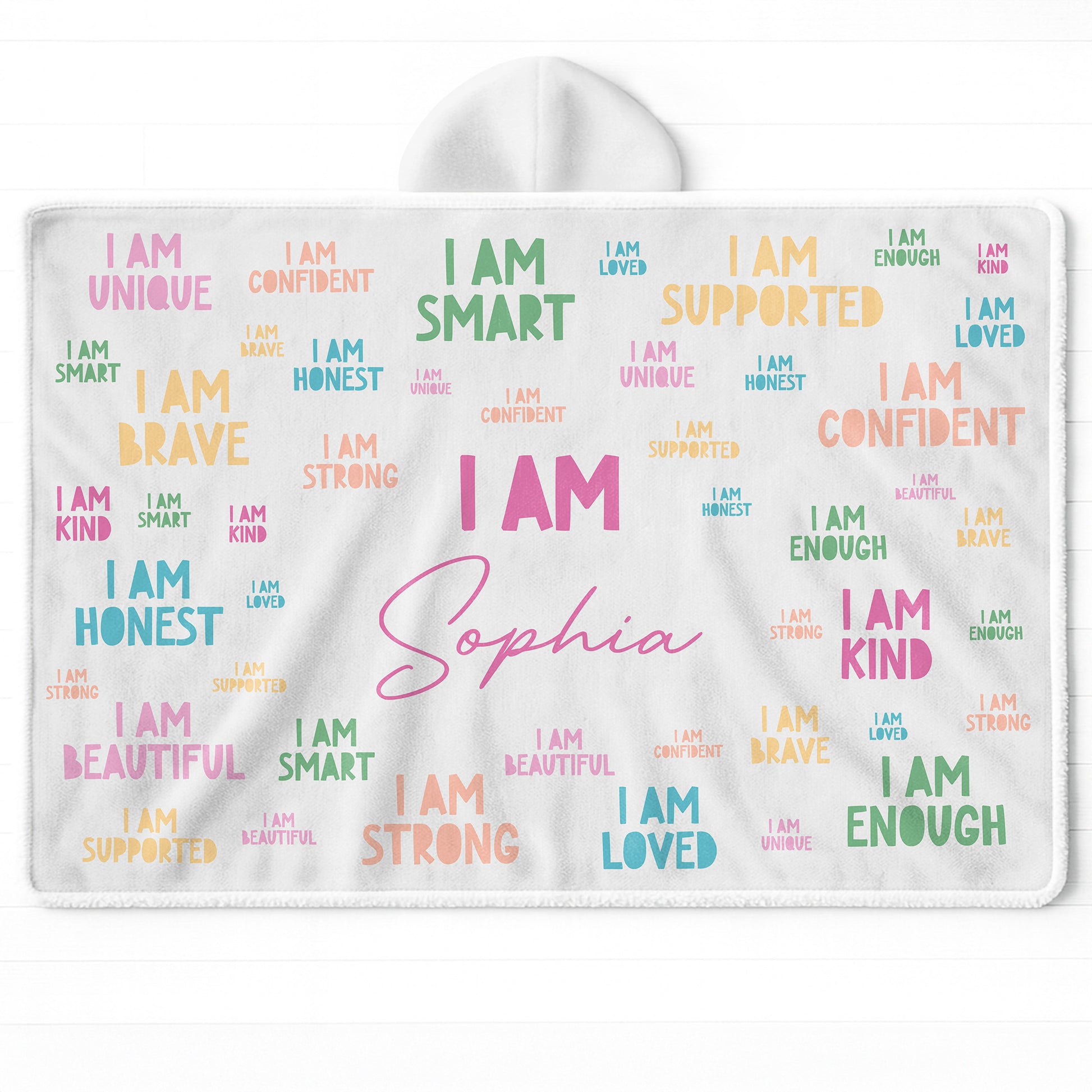 I Am Unique, I Am Brave, Positive Affirmations Blanket