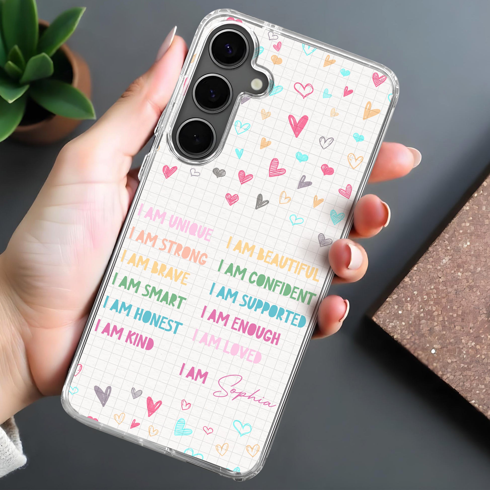 I Am Unique, Beautiful, Strong, And Loved Phone Design