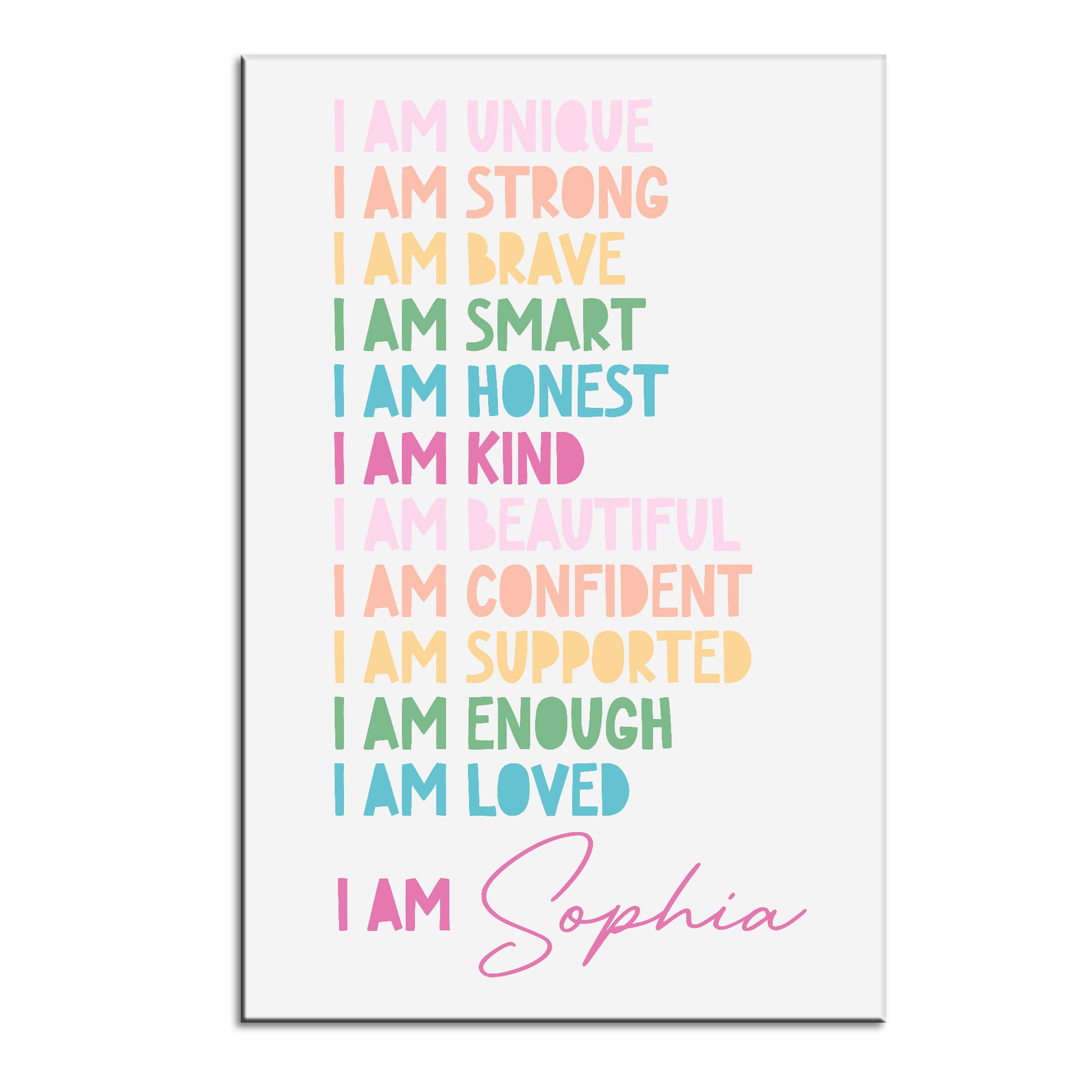I Am Unique, I Am Strong, Inspirational Words Poster