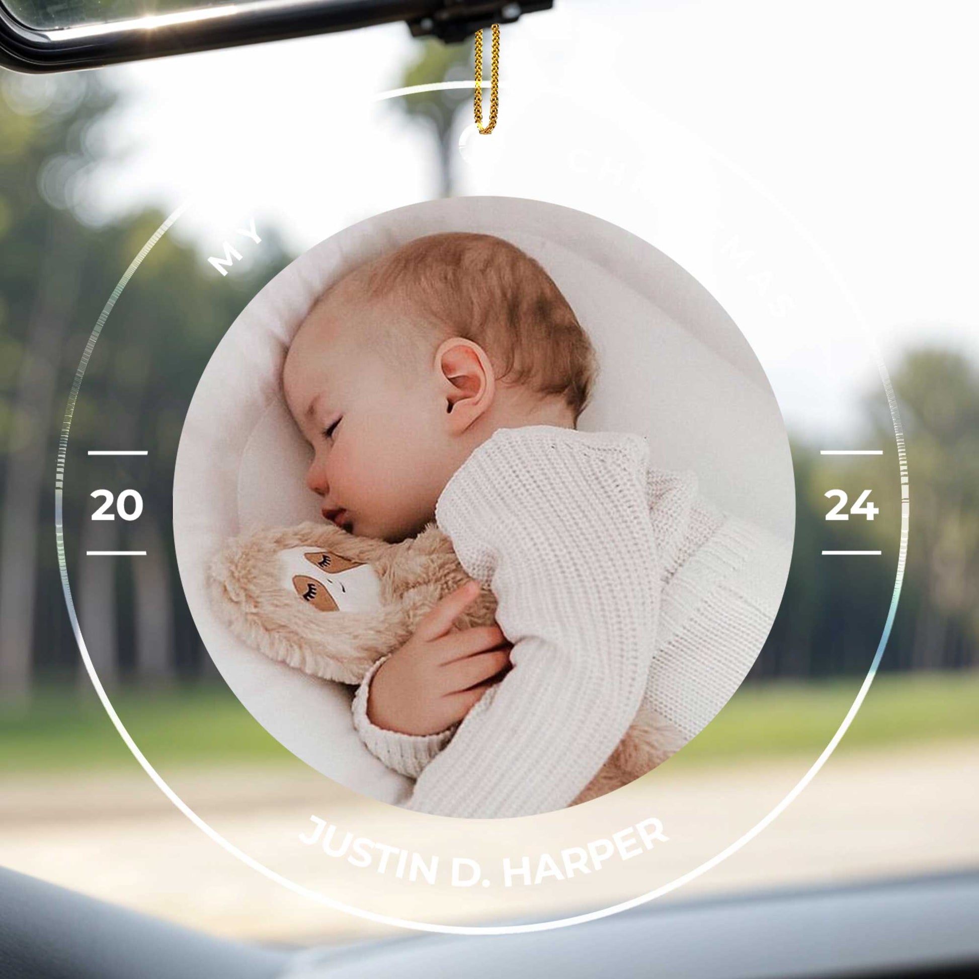 My First Christmas Baby And Teddy Bear Ornament