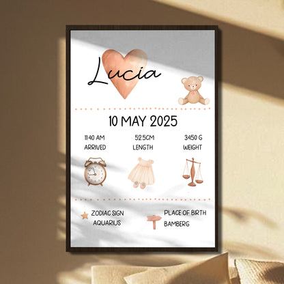 Celebrate The Arrival of A New Baby With A Heartwarming Poster