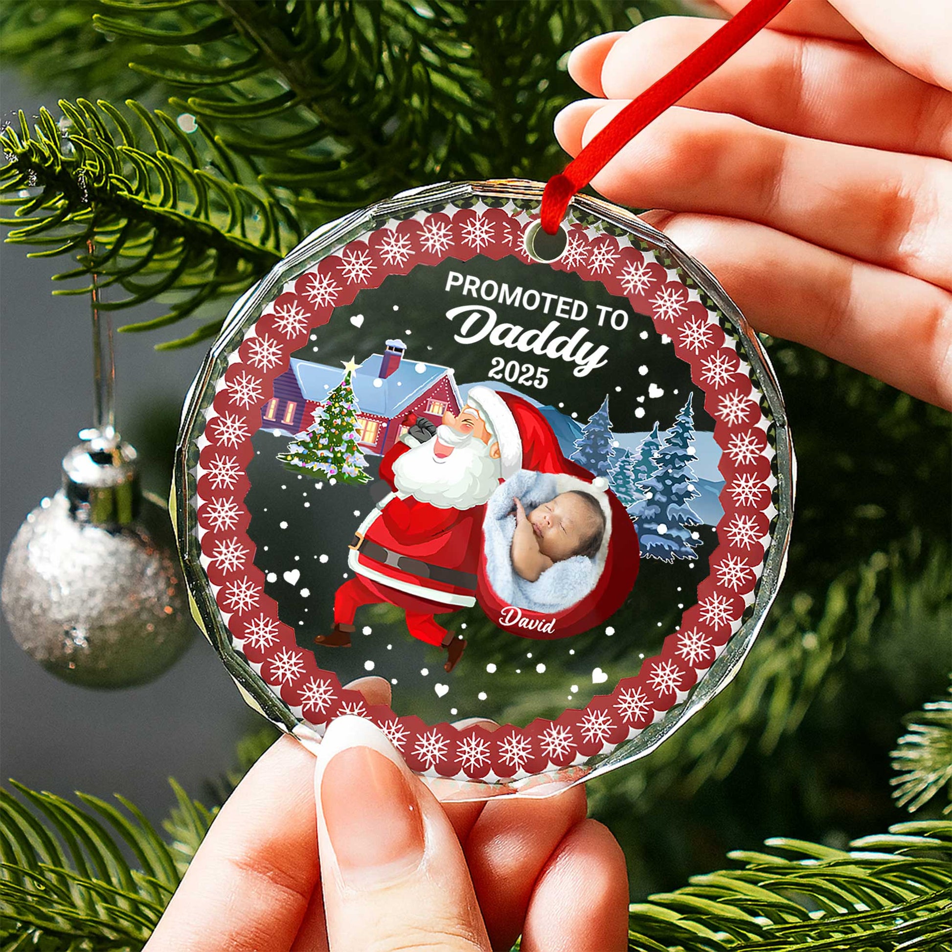 Promoted To Daddy With Santa And Christmas Themes