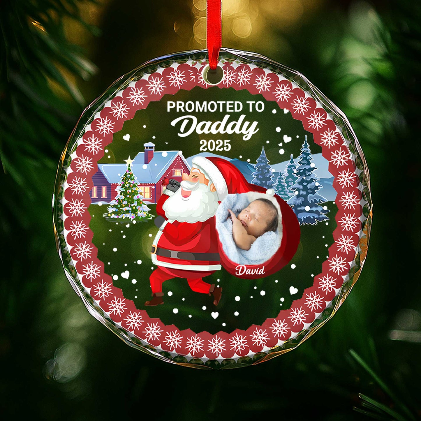 Promoted To Daddy With Santa And Christmas Themes