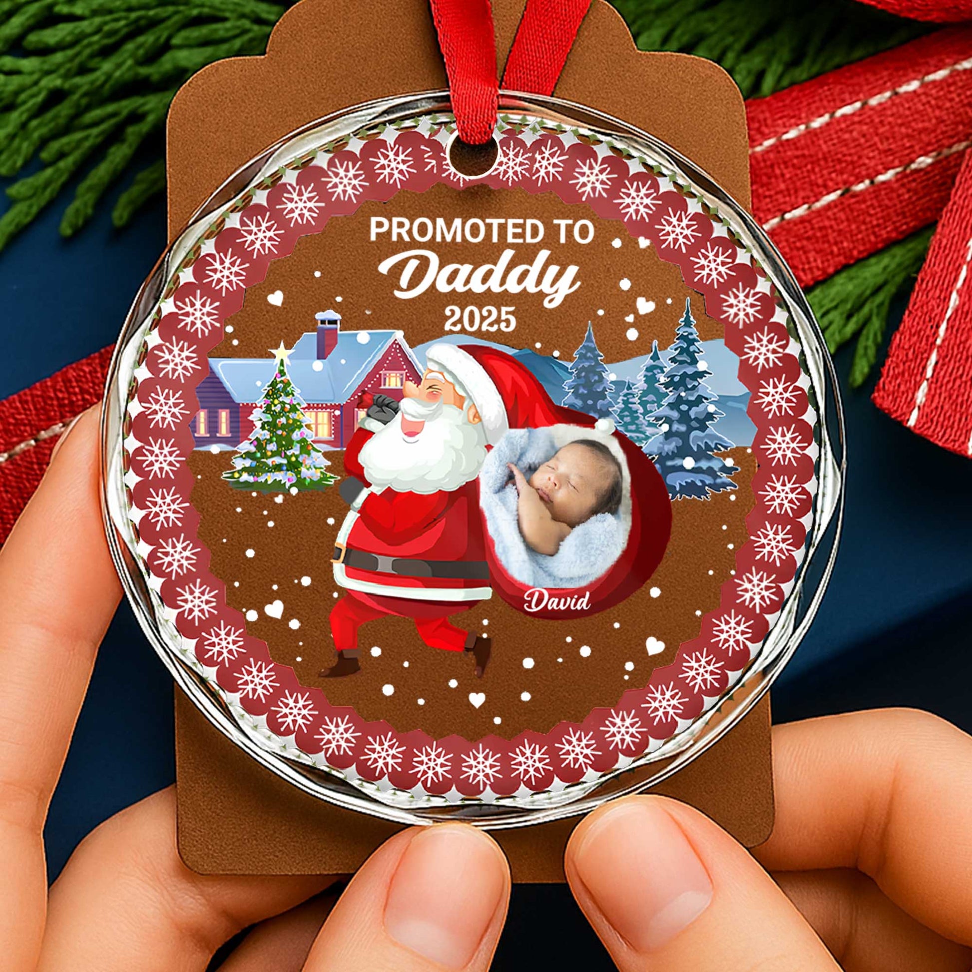 Promoted To Daddy With Santa And Christmas Themes