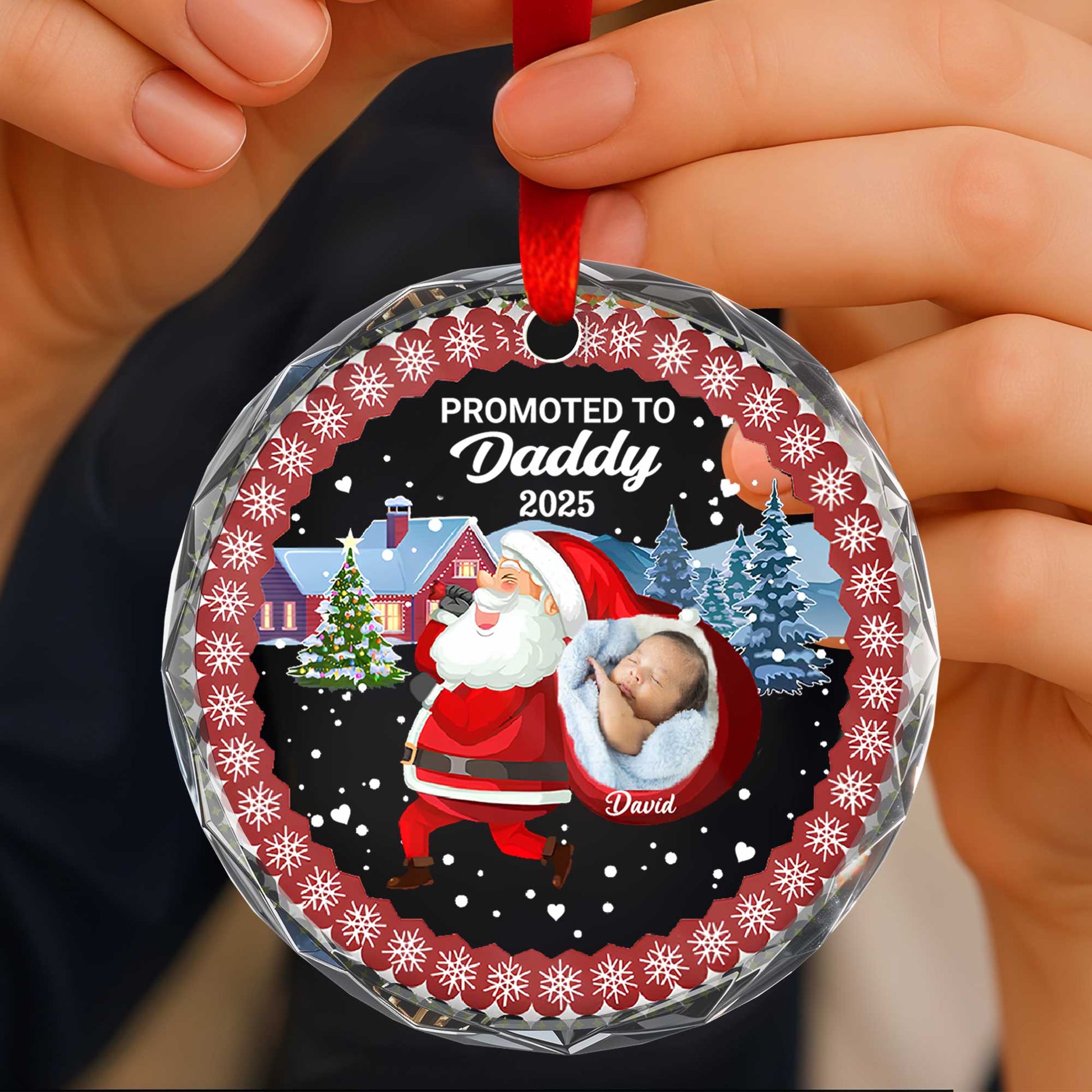 Promoted To Daddy With Santa And Christmas Themes