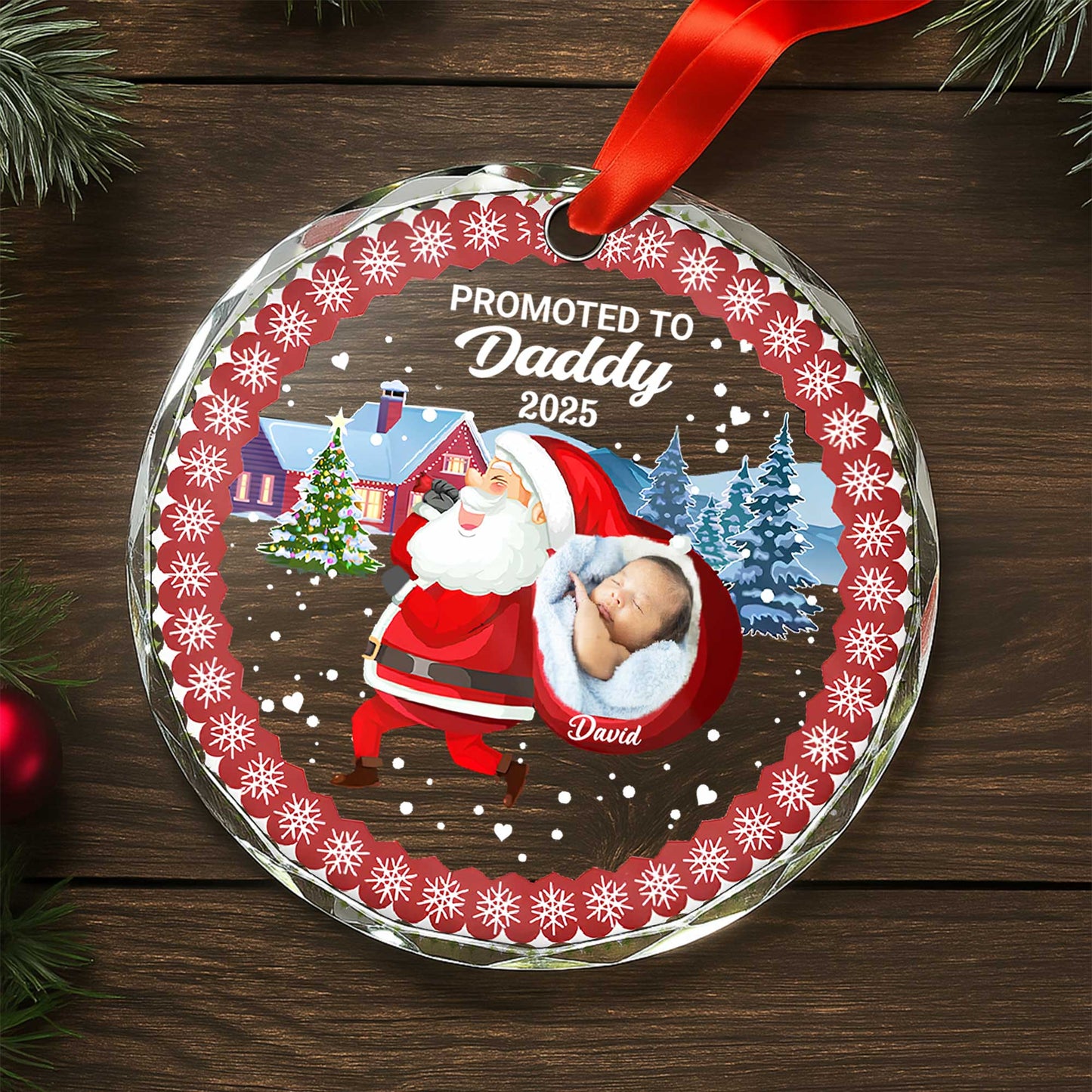 Promoted To Daddy With Santa And Christmas Themes