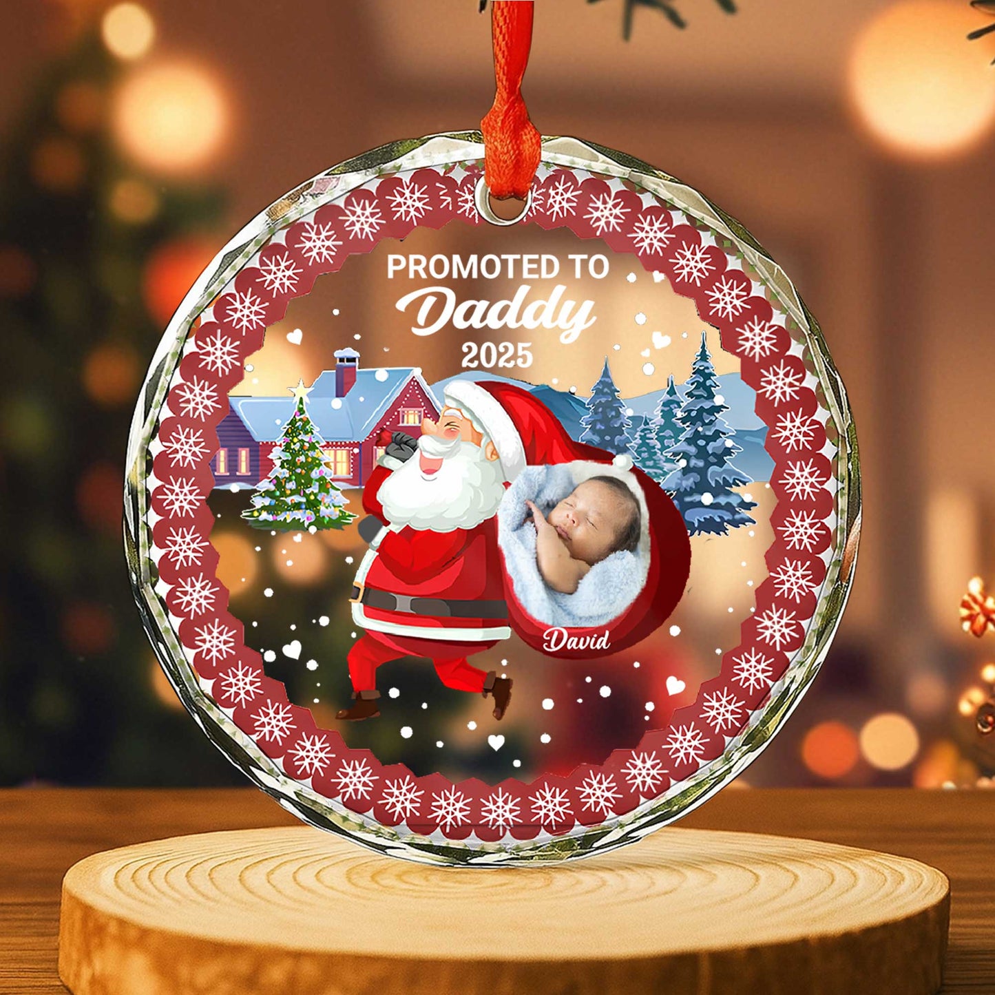 Promoted To Daddy With Santa And Christmas Themes