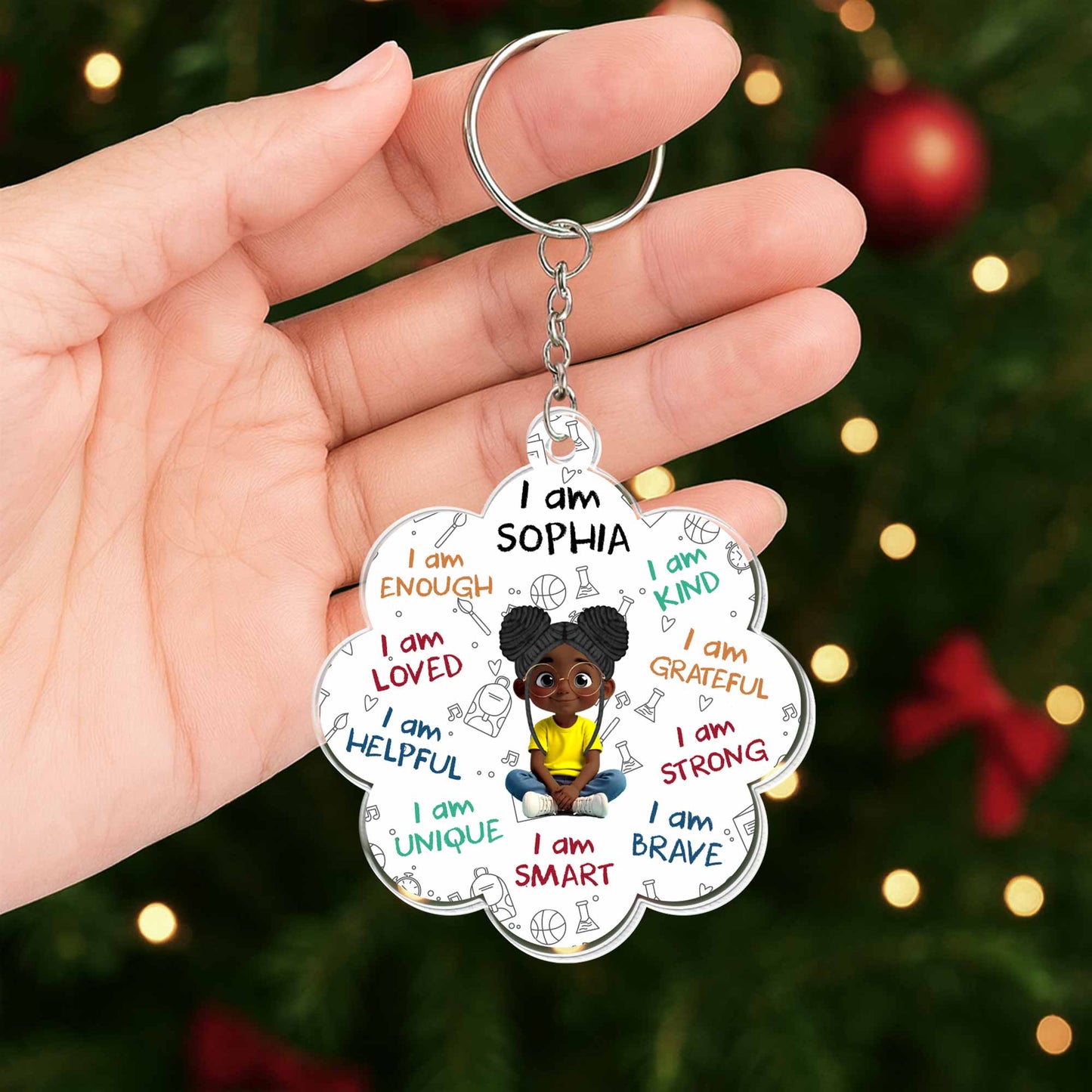 I Am Enough, I Am Loved, Affirmative Keychain For Girls