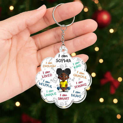 I Am Enough, I Am Loved, Affirmative Keychain For Girls