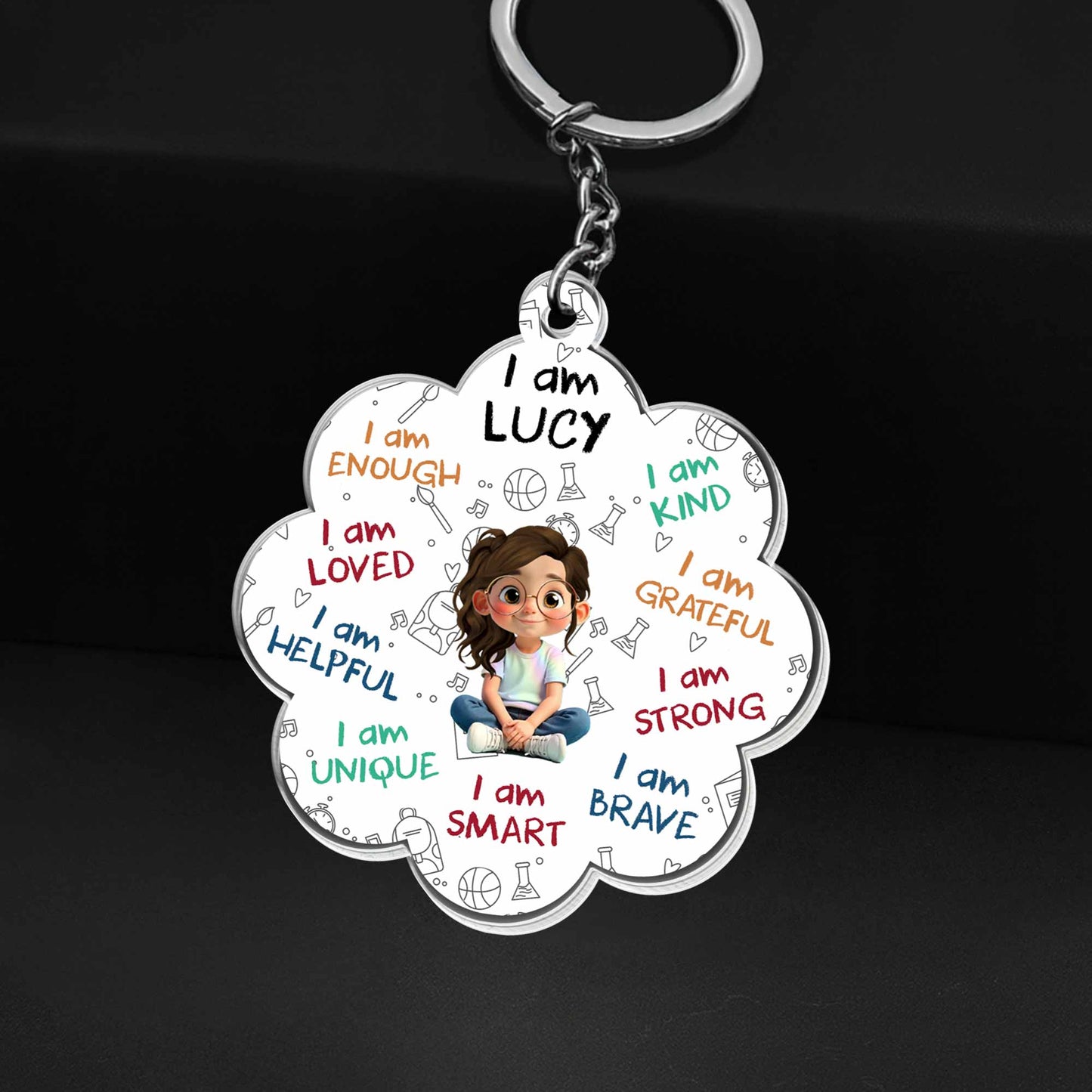 I Am Enough, I Am Loved, Affirmative Keychain For Girls