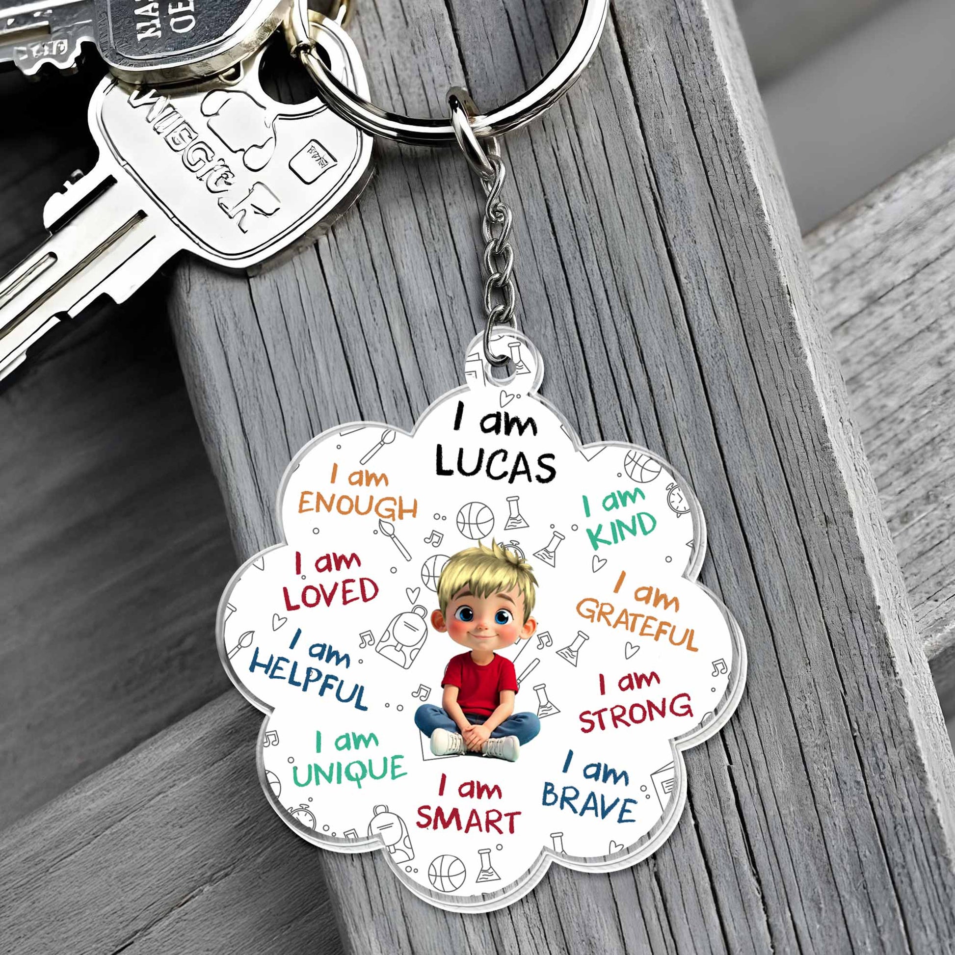 I Am Enough, I Am Loved, Affirmative Keychain For Girls