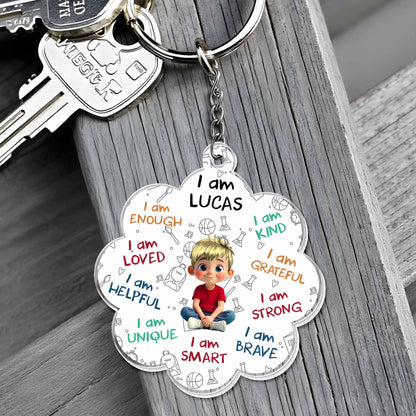 I Am Enough, I Am Loved, Affirmative Keychain For Girls