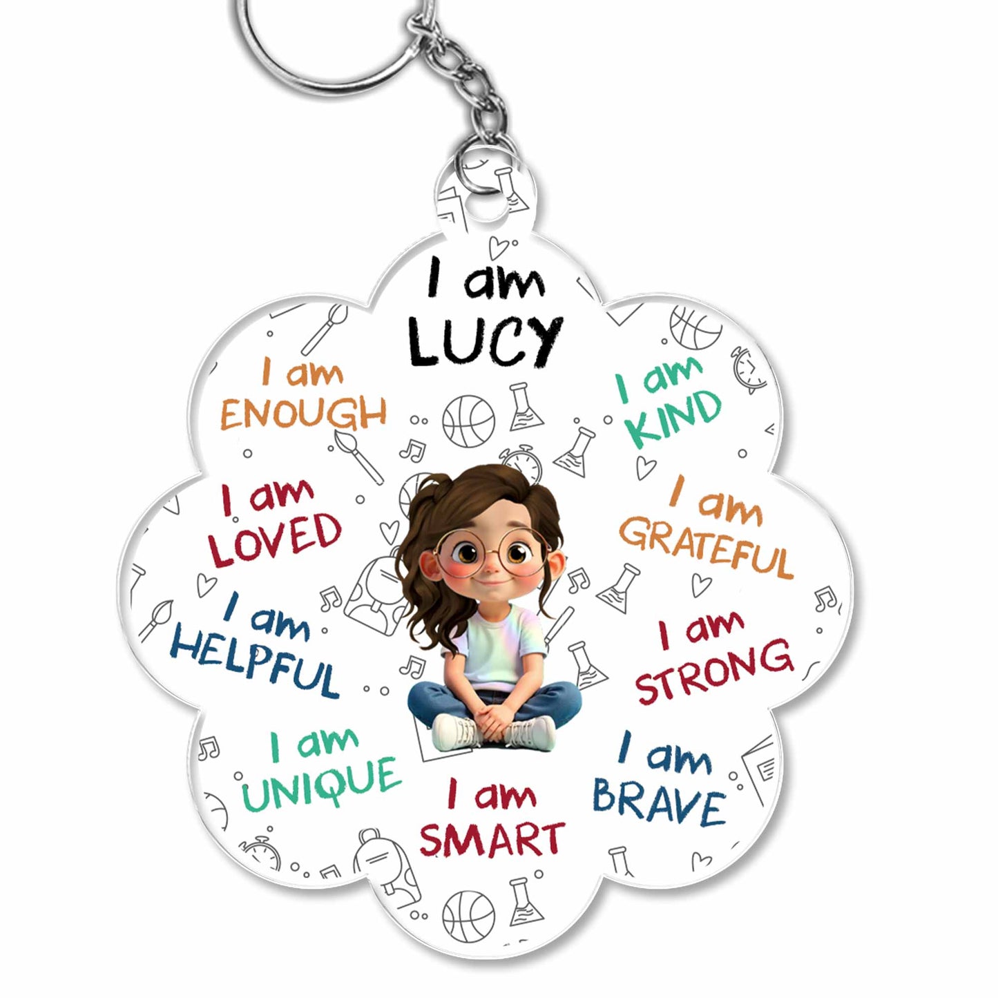 I Am Enough, I Am Loved, Affirmative Keychain For Girls