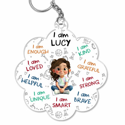 I Am Enough, I Am Loved, Affirmative Keychain For Girls