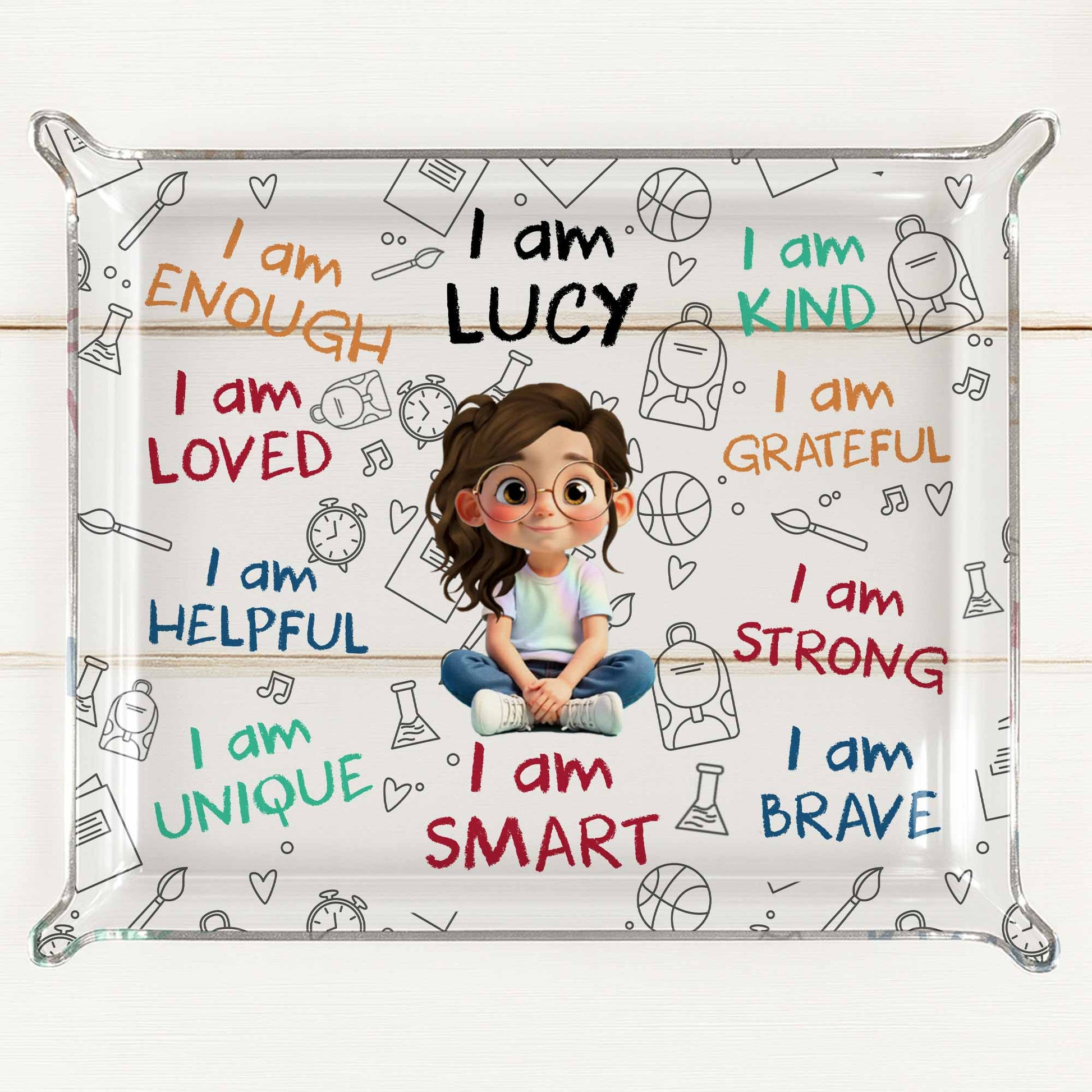 I Am Enough, I Am Loved, Positive Affirmations Tray