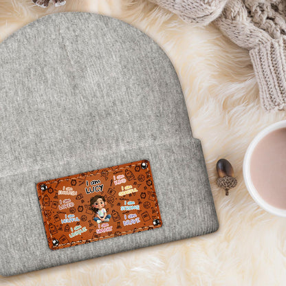 I Am Loved, I Am Enough, Empowering Positive Affirmations - Personalized Custom Beanie - KID243_BNIE