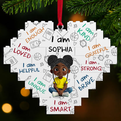 I Am Loved, I Am Kind, Encouragement Puzzle Ornament