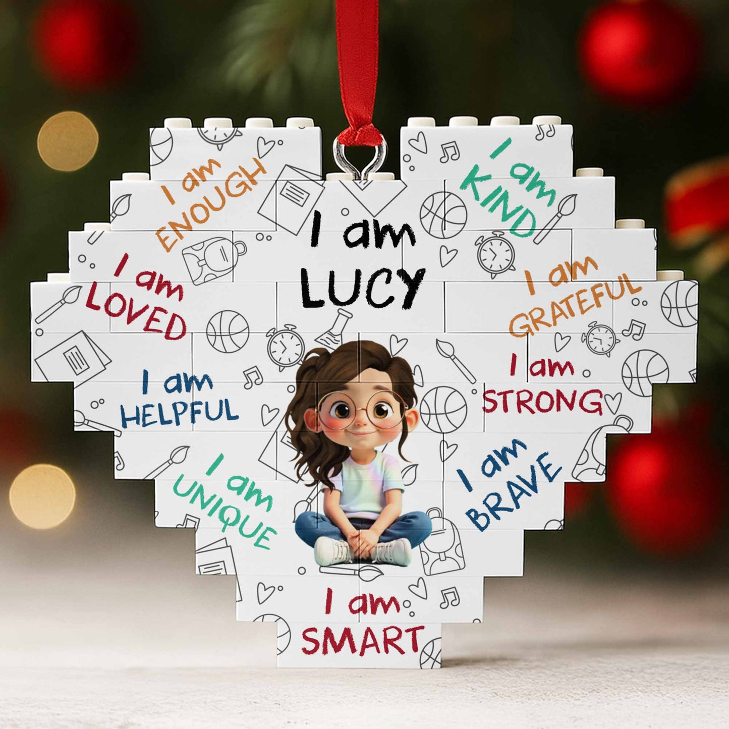 I Am Loved, I Am Kind, Encouragement Puzzle Ornament