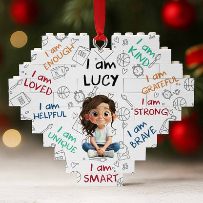 I Am Loved, I Am Kind, Encouragement Puzzle Ornament
