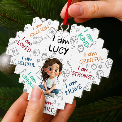 I Am Loved, I Am Kind, Encouragement Puzzle Ornament