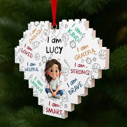 I Am Loved, I Am Kind, Encouragement Puzzle Ornament