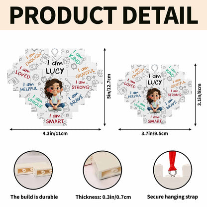 I Am Loved, I Am Kind, Encouragement Puzzle Ornament