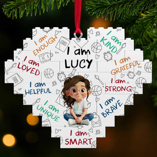 I Am Loved, I Am Kind, Encouragement Puzzle Ornament