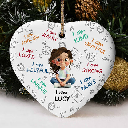 I Am Enough I Am Smart I Am Loved Encouragement Ornament