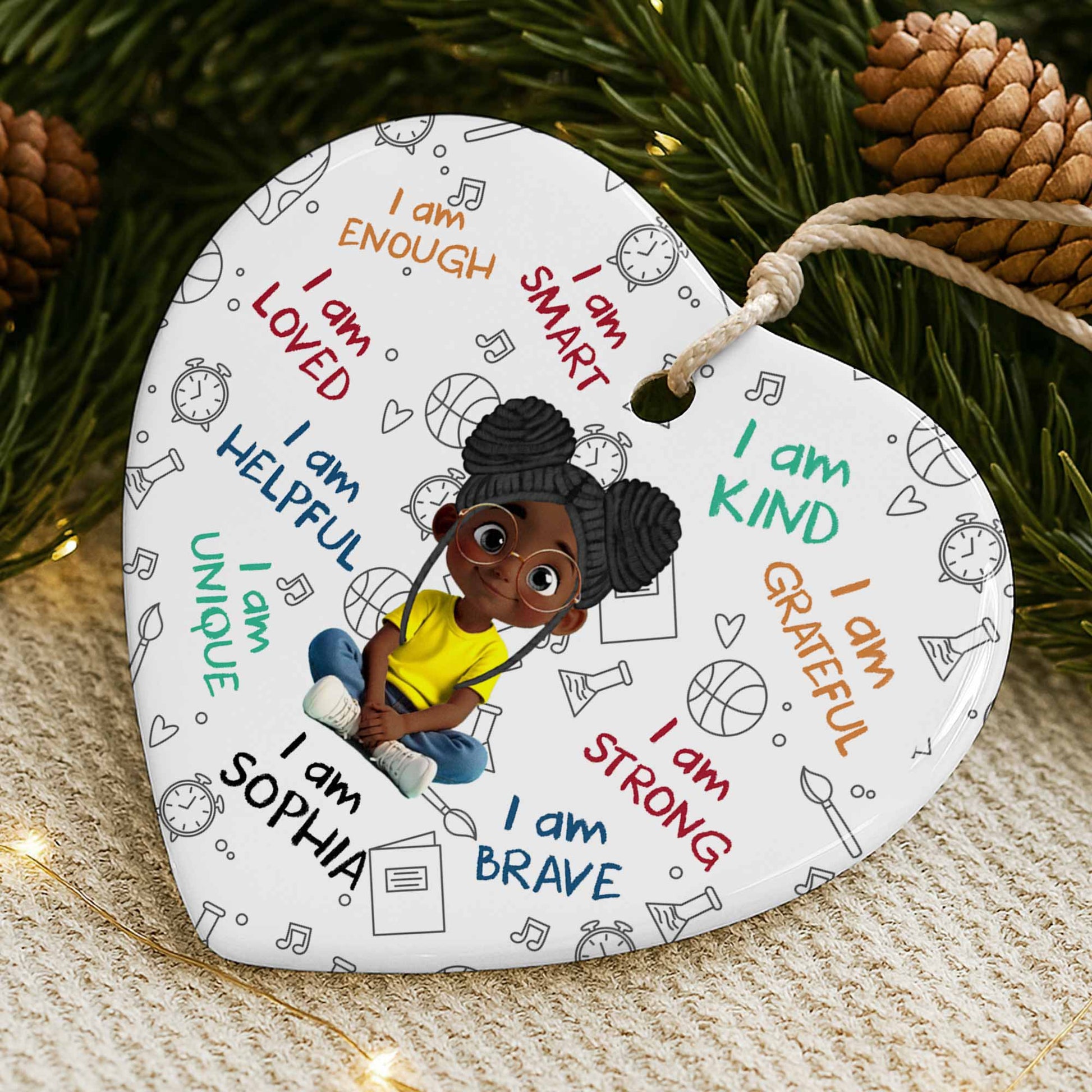 I Am Enough I Am Smart I Am Loved Encouragement Ornament