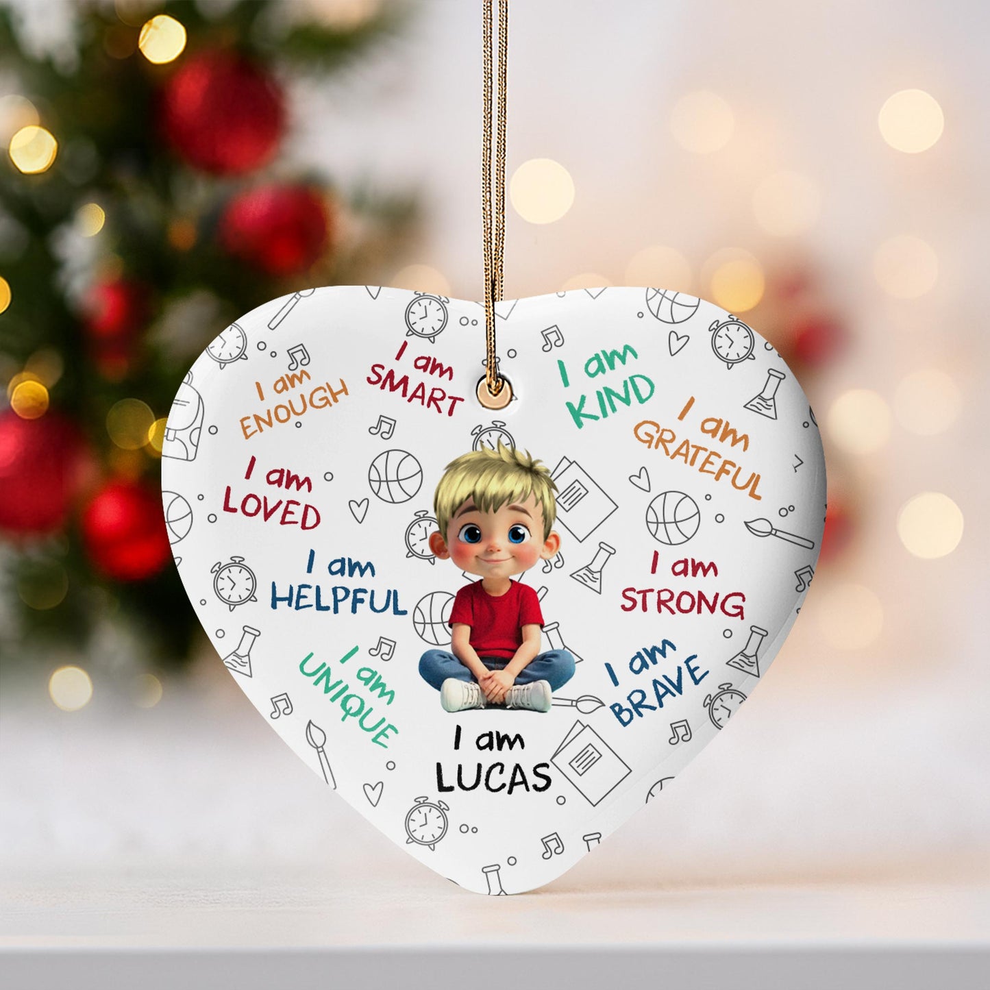 I Am Enough I Am Smart I Am Loved Encouragement Ornament