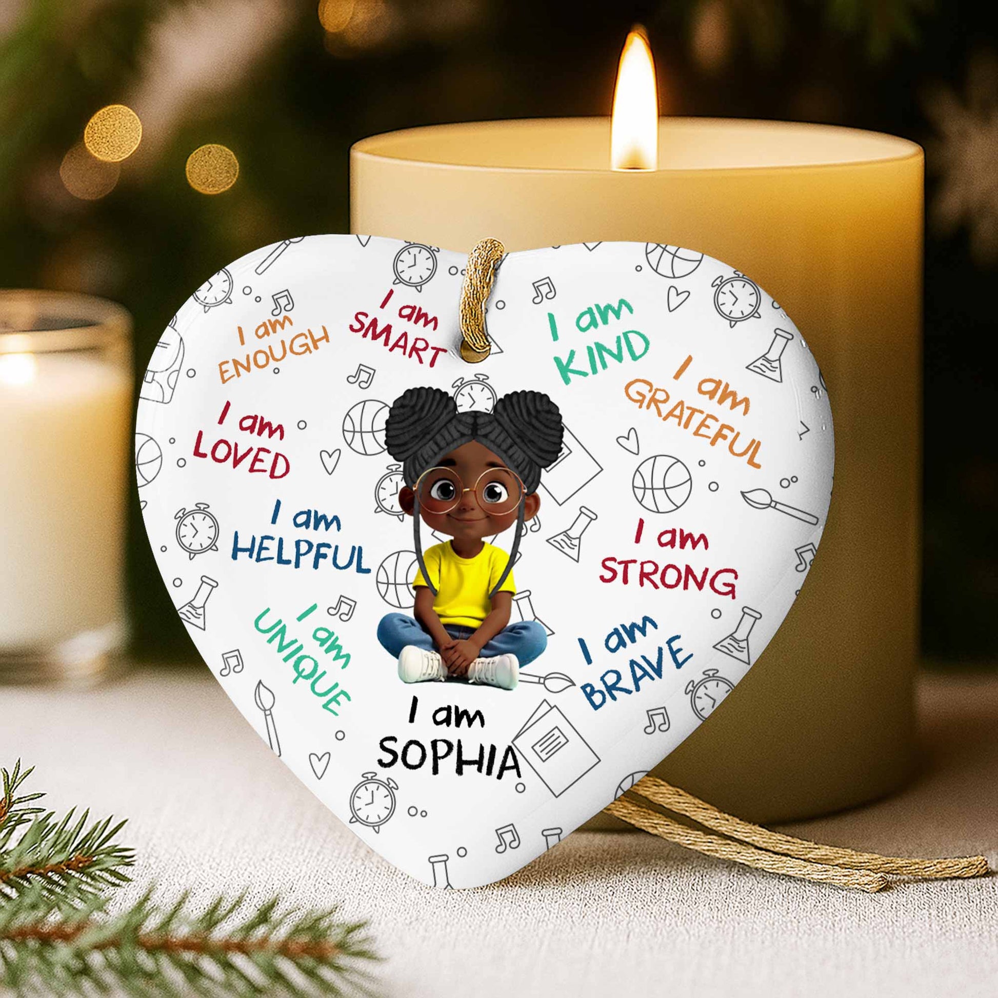 I Am Enough I Am Smart I Am Loved Encouragement Ornament