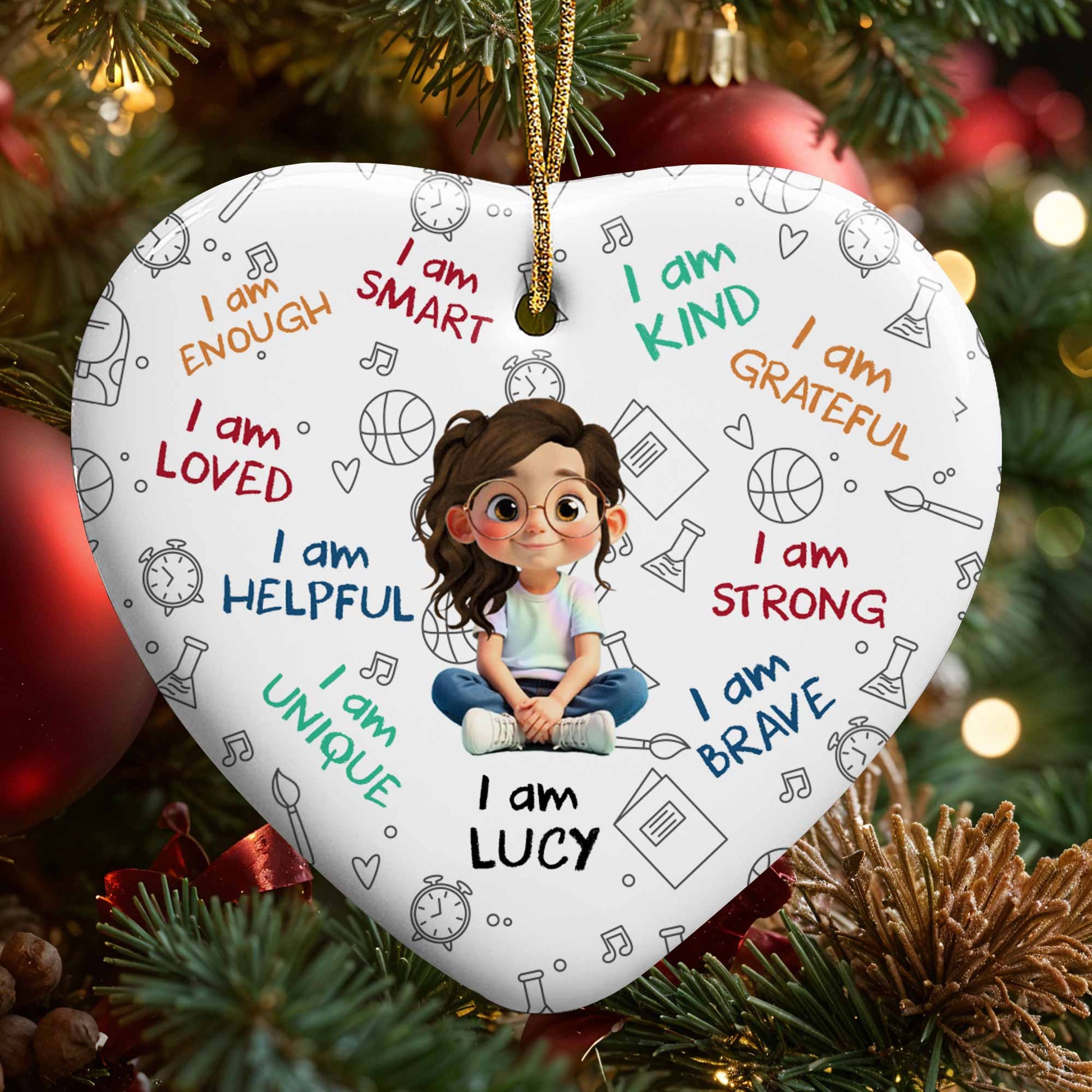 I Am Enough I Am Smart I Am Loved Encouragement Ornament