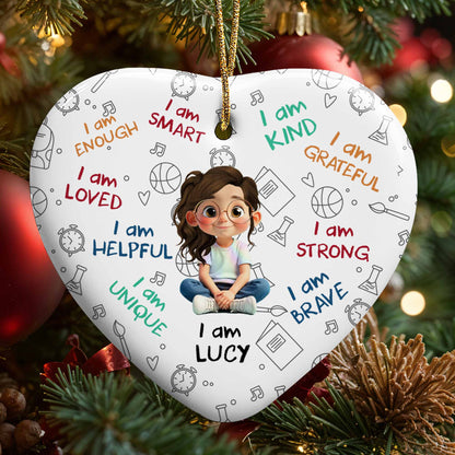 I Am Enough I Am Smart I Am Loved Encouragement Ornament