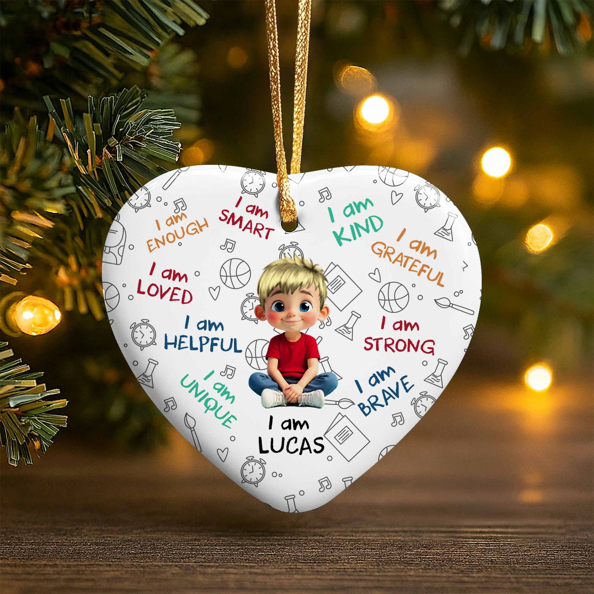 I Am Enough I Am Smart I Am Loved Encouragement Ornament