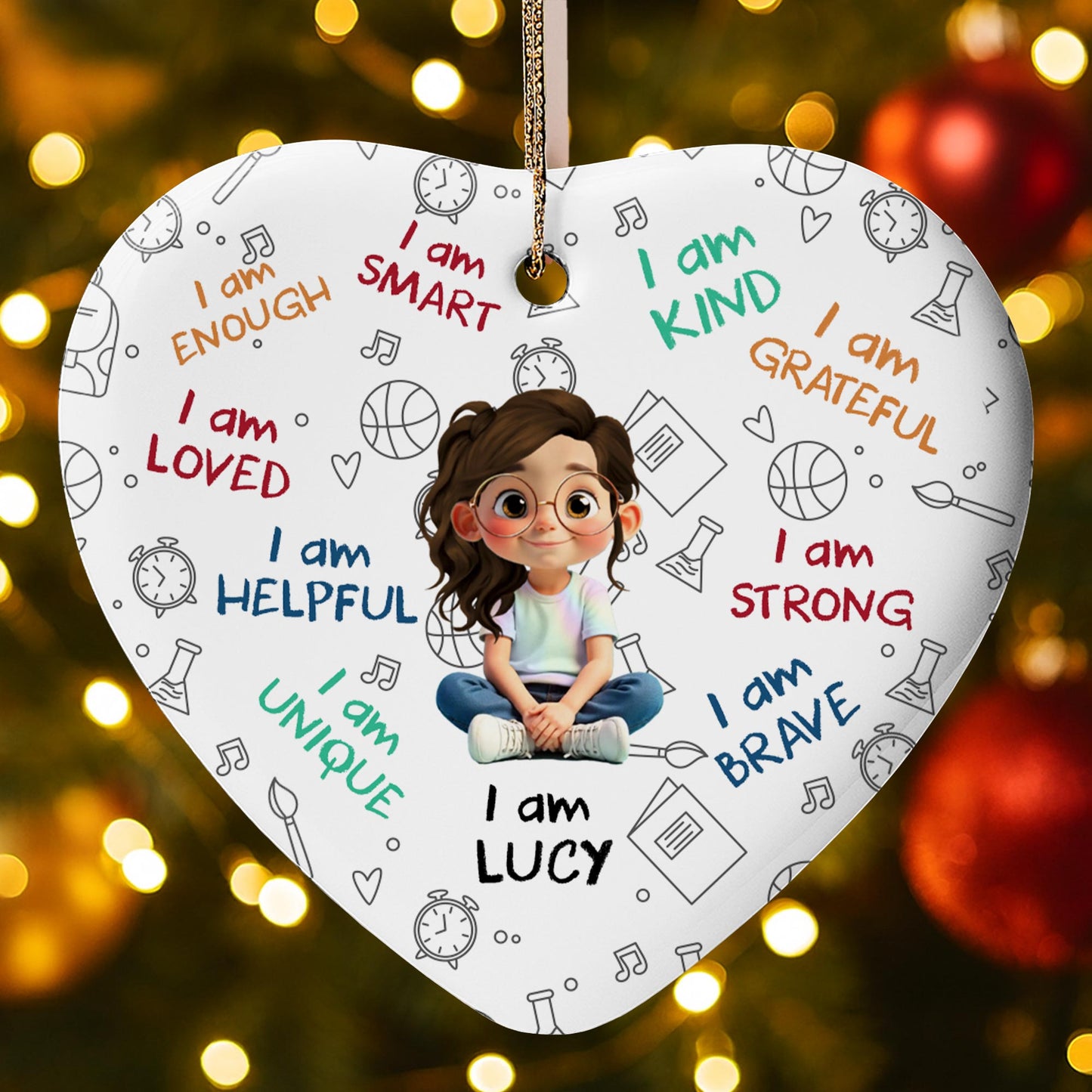 I Am Enough I Am Smart I Am Loved Encouragement Ornament