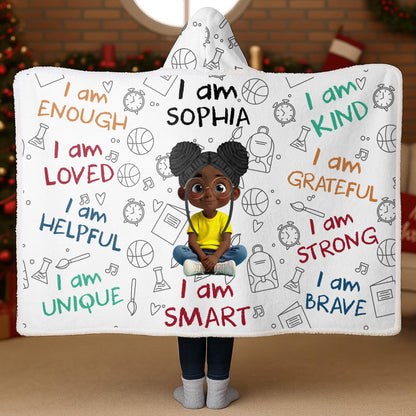 I Am Enough, I Am Loved, School Supplies Blanket