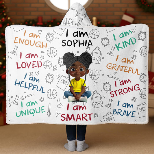 I Am Enough, I Am Loved, School Supplies Blanket