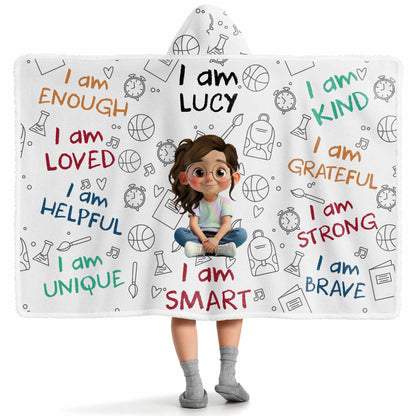 I Am Enough, I Am Loved, School Supplies Blanket