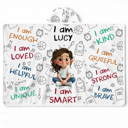 I Am Enough, I Am Loved, School Supplies Blanket