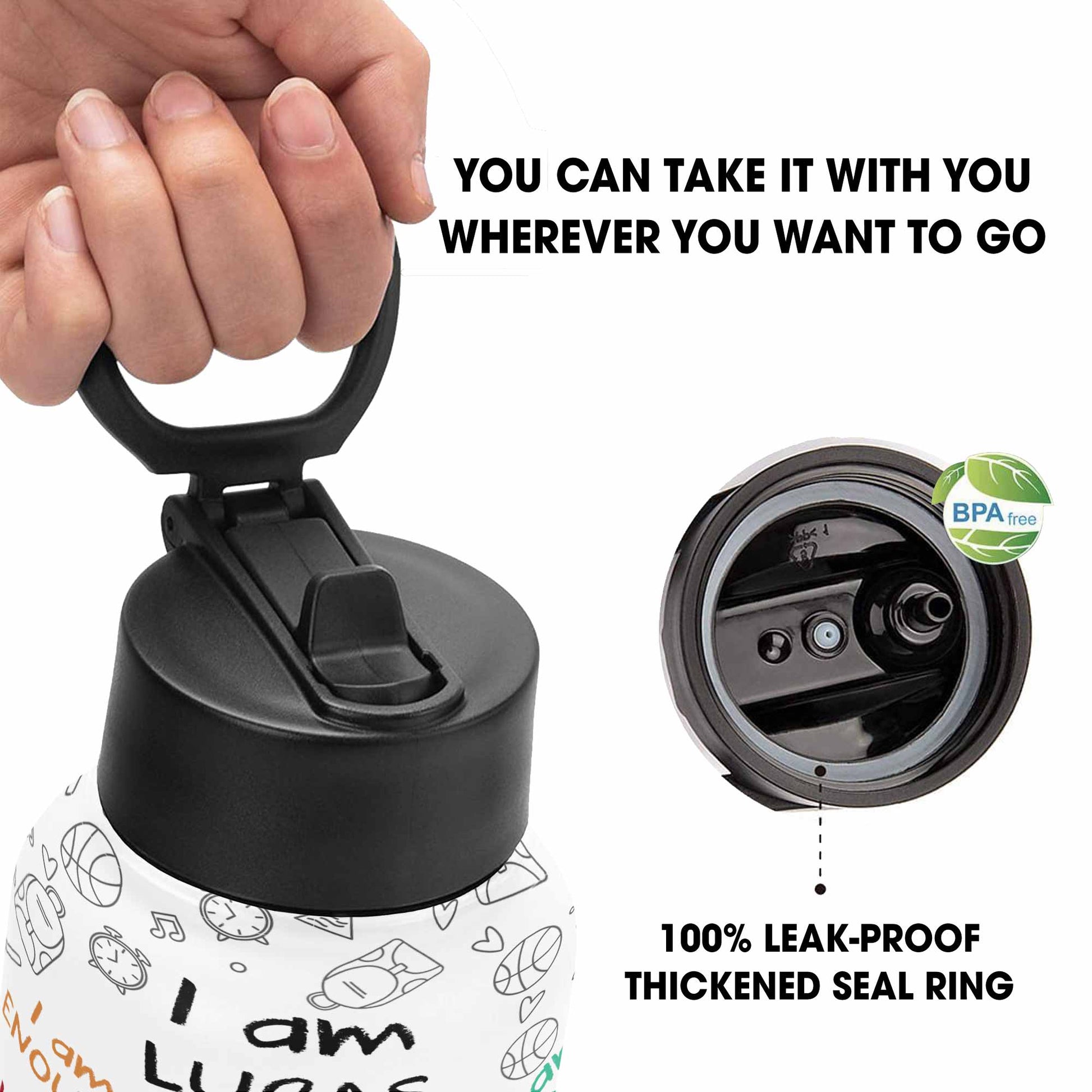 I Am Enough, I Am Loved, Cartoon Boy Affirmative Design