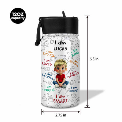 I Am Enough, I Am Loved, Cartoon Boy Affirmative Design