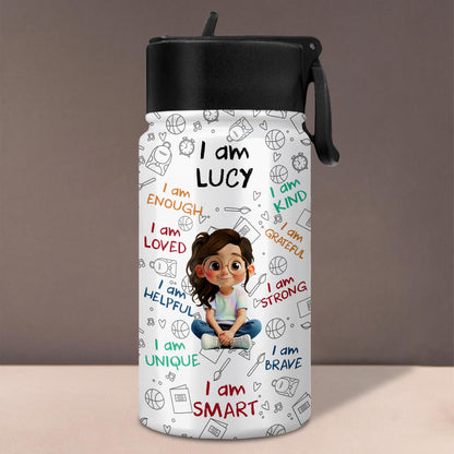 I Am Enough, I Am Loved, Cartoon Boy Affirmative Design