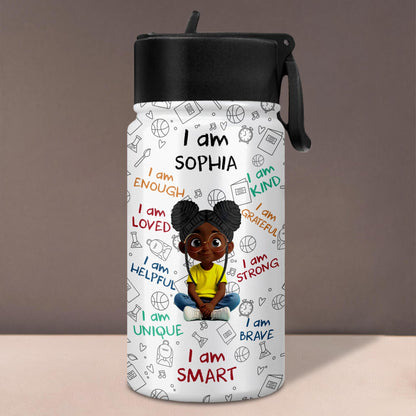I Am Enough, I Am Loved, Cartoon Boy Affirmative Design