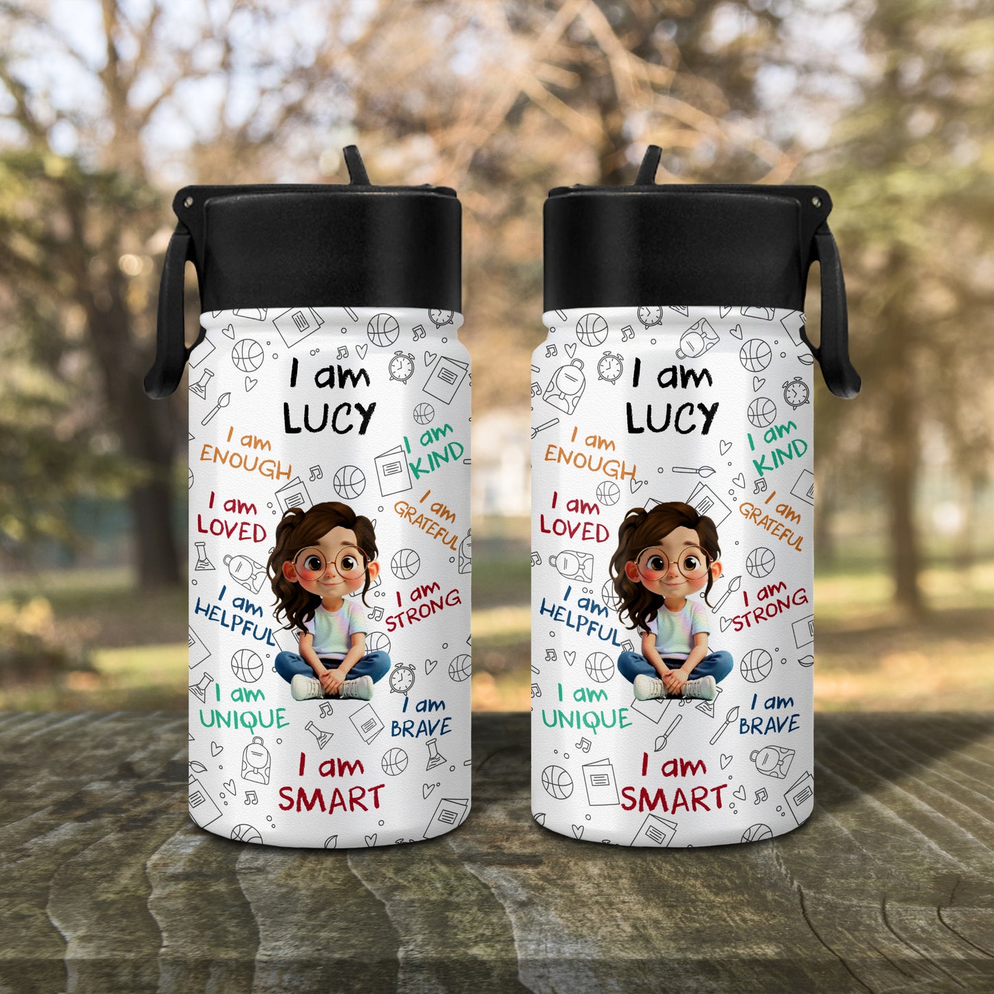 I Am Enough, I Am Loved, Cartoon Boy Affirmative Design