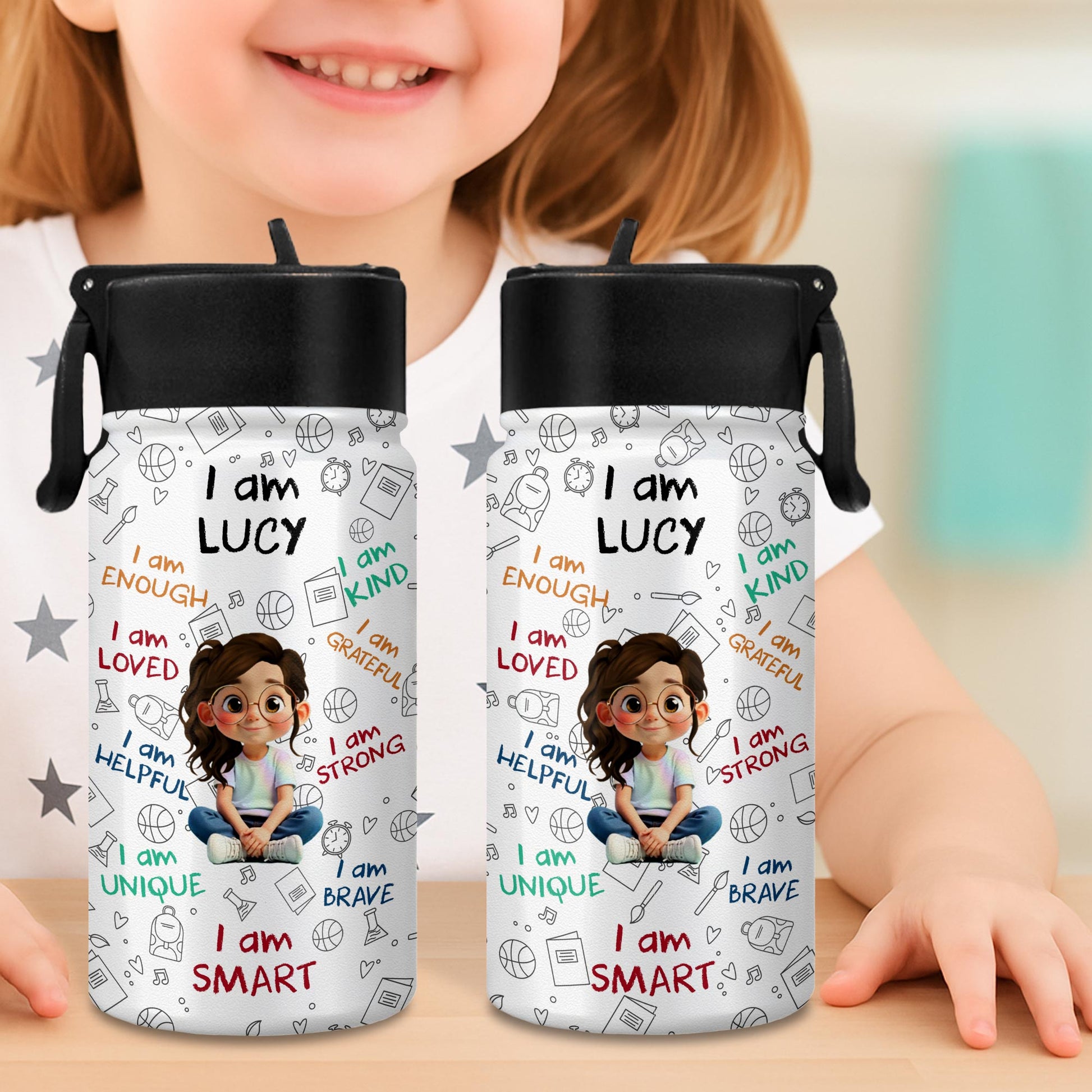 I Am Enough, I Am Loved, Cartoon Boy Affirmative Design