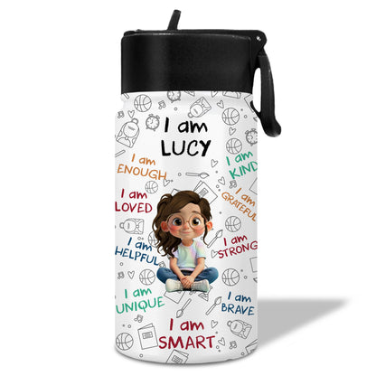 I Am Enough, I Am Loved, Cartoon Boy Affirmative Design