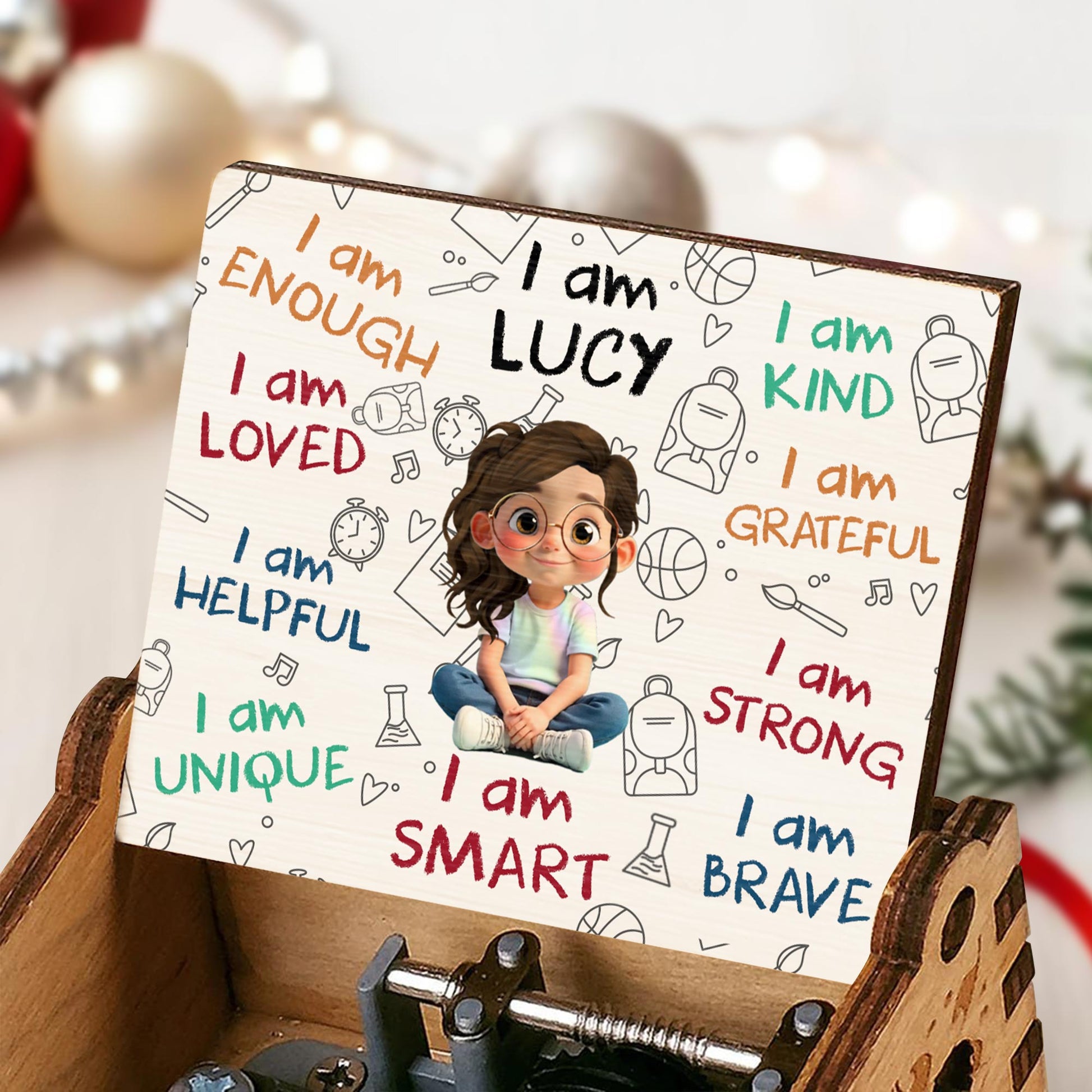 I Am Loved, I Am Strong, Encouraging Words With Child Design